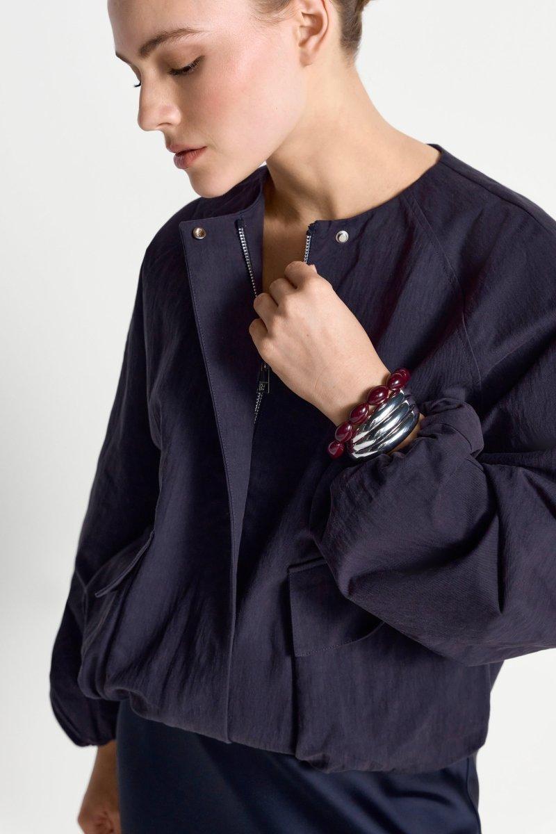 Blousonjacke mit Bindekragen-Rich & Royal