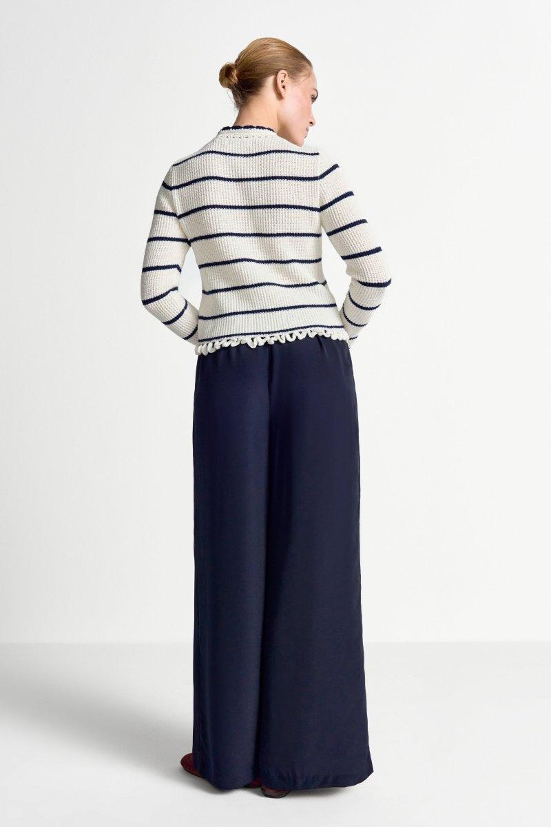 Marine Wide-Leg-Hose-Rich & Royal