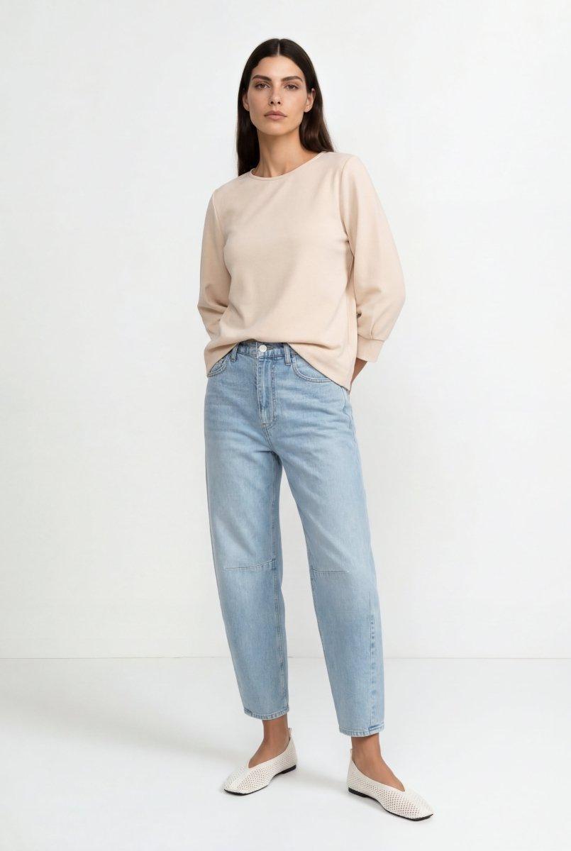 Jersey-Sweatshirt mit Puffärmeln-Rich & Royal