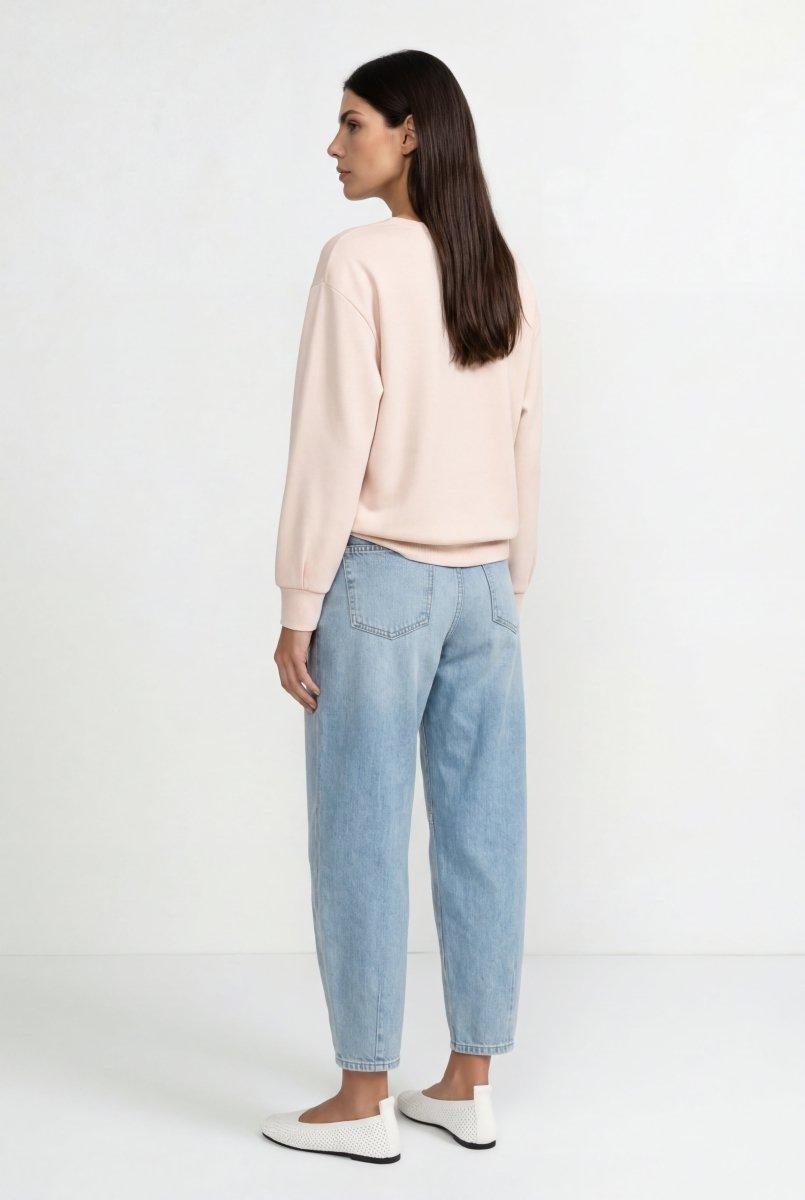 Jersey-Sweatshirt mit Puffärmeln-Rich & Royal