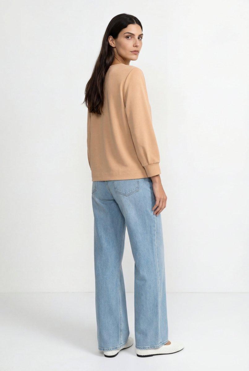 Jersey-Sweatshirt mit Puffärmeln-Rich & Royal