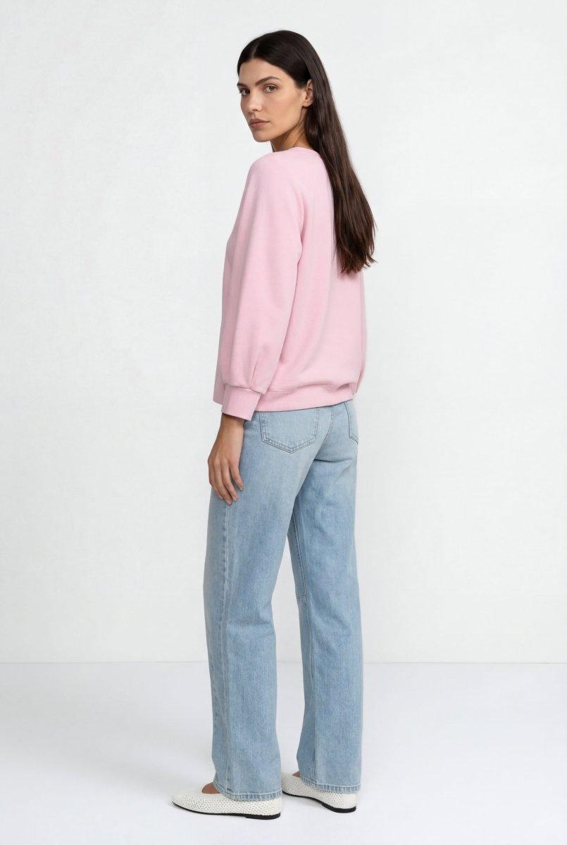 Jersey-Sweatshirt mit Puffärmeln-Rich & Royal