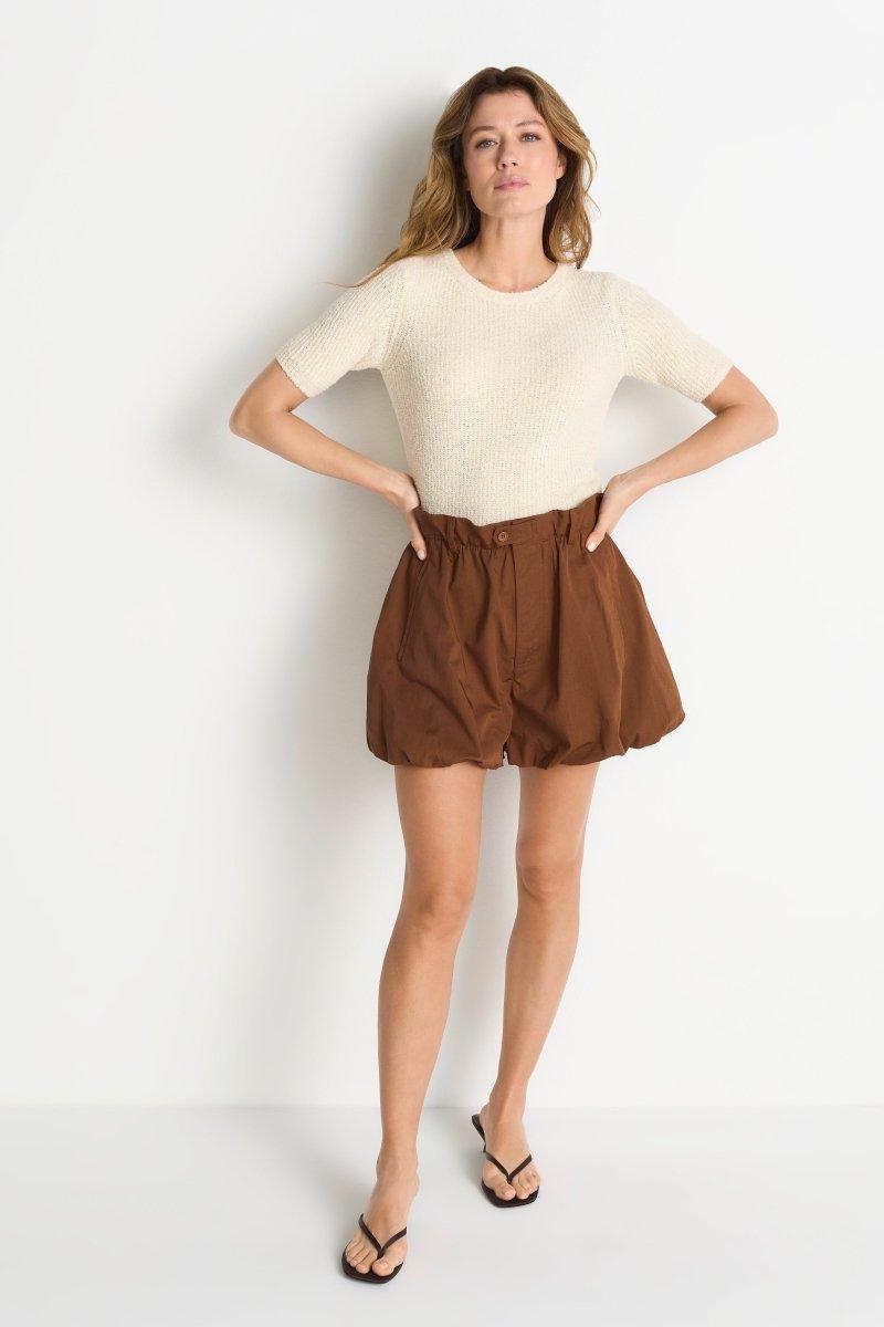 Kurzarm-Strickpullover-Rich & Royal