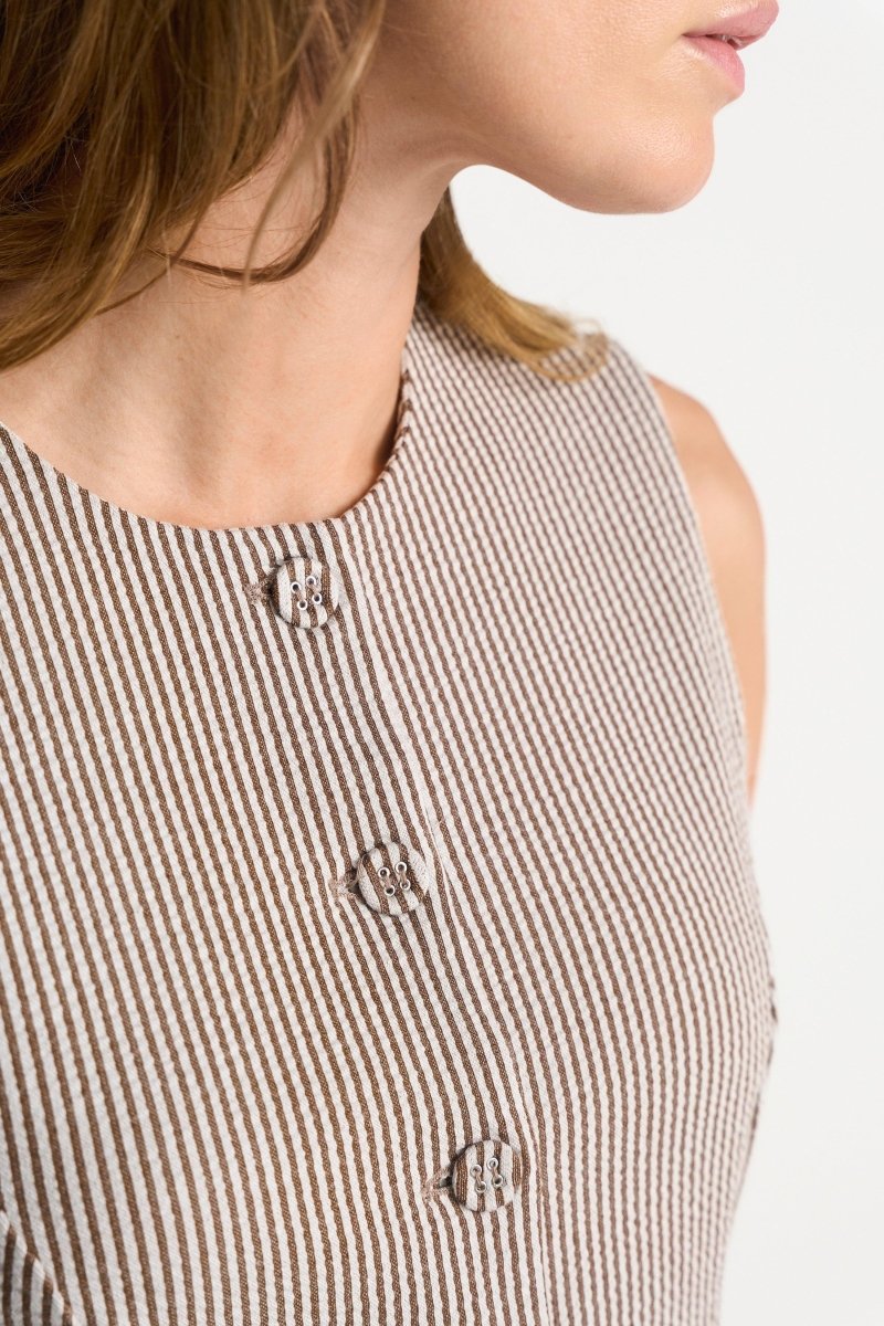 Ärmellose Weste mit Nadelstreifen-Rich & Royal