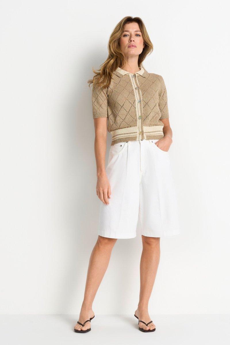 Weiße Bermuda-Shorts-Rich & Royal