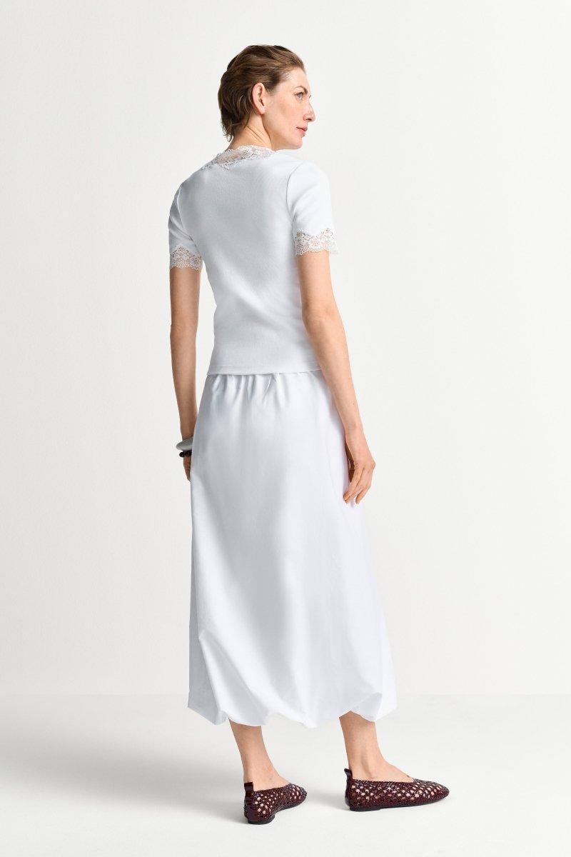 Figurbetontes Rippshirt mit Spitze-Rich & Royal