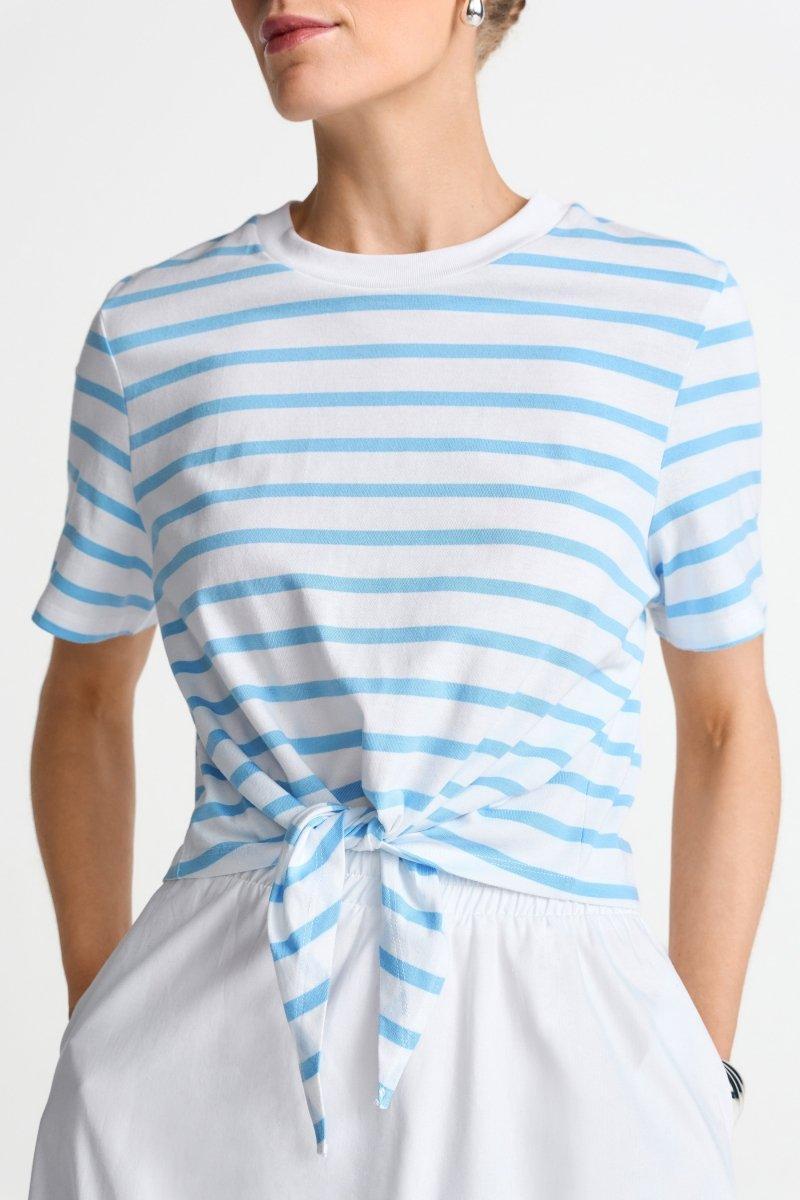 Gestreiftes T-Shirt mit Knoten-Rich & Royal