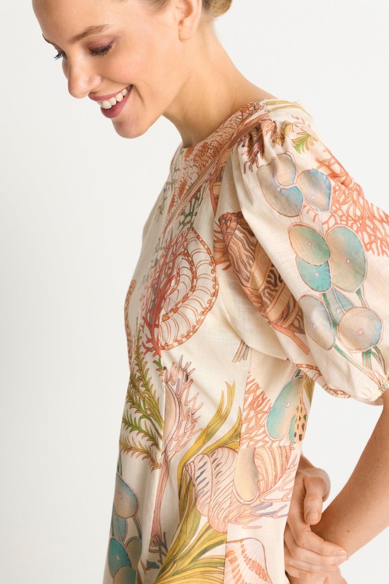 Midikleid mit Muschelprint-Rich & Royal