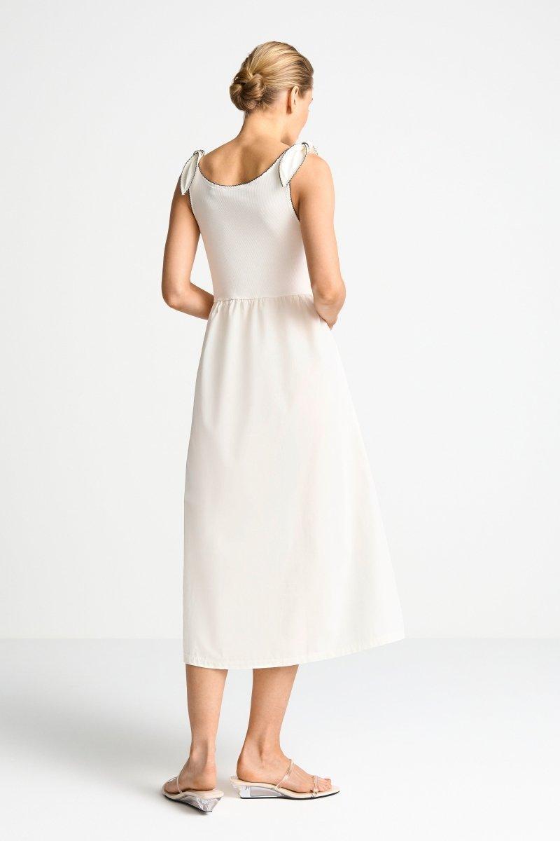 Midikleid mit Schleifenträgern-Rich & Royal