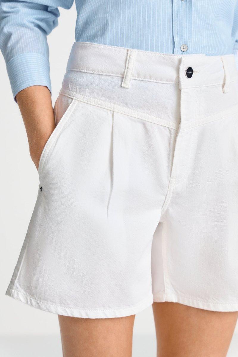 Weiße Denim-Shorts-Rich & Royal