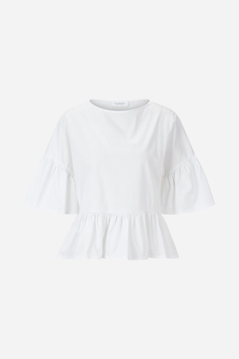 Baumwoll-Shirt mit Schößchen-Rich & Royal