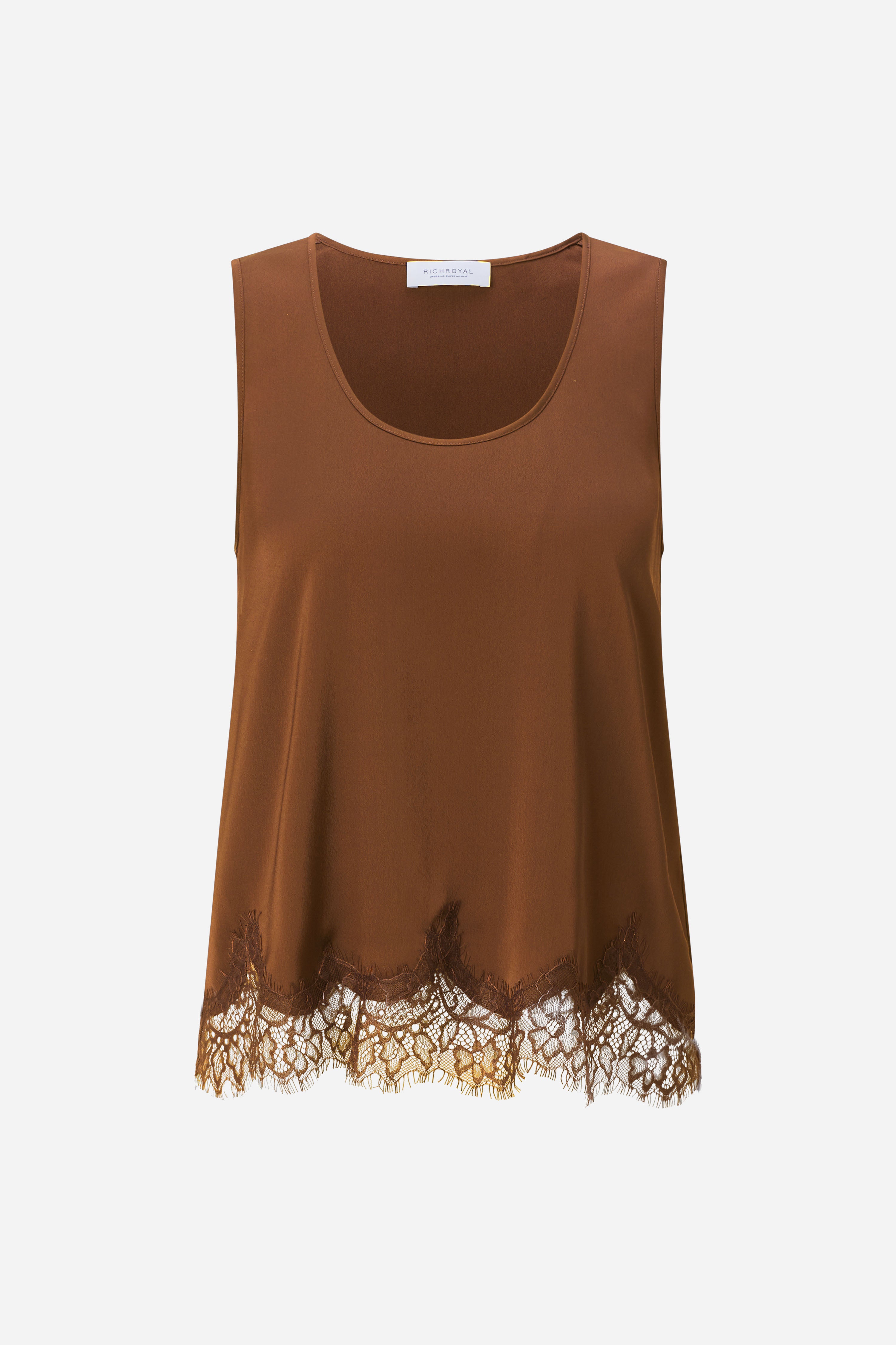 Satin Top mit Spitze-Rich & Royal