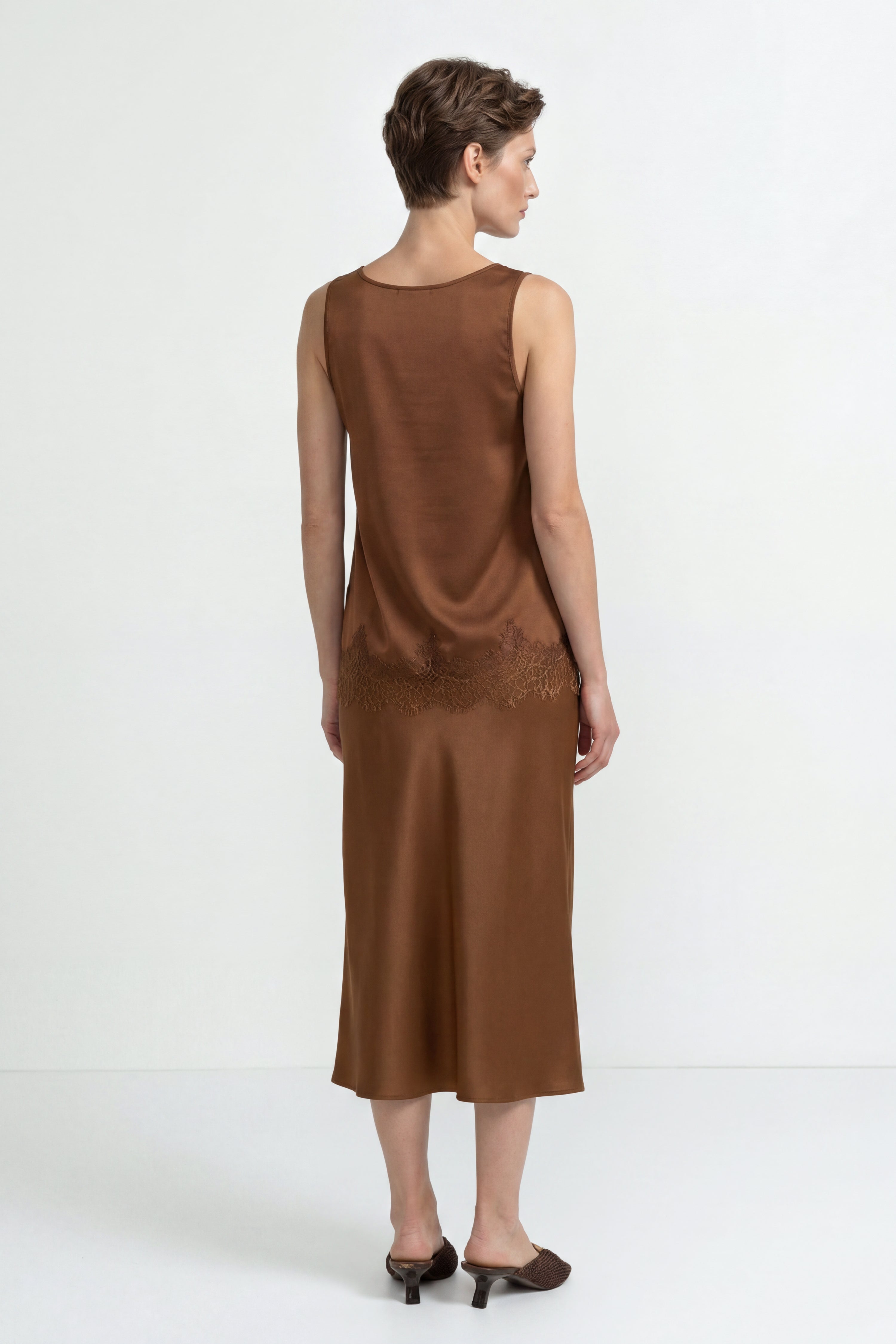 Satin Top mit Spitze-Rich & Royal