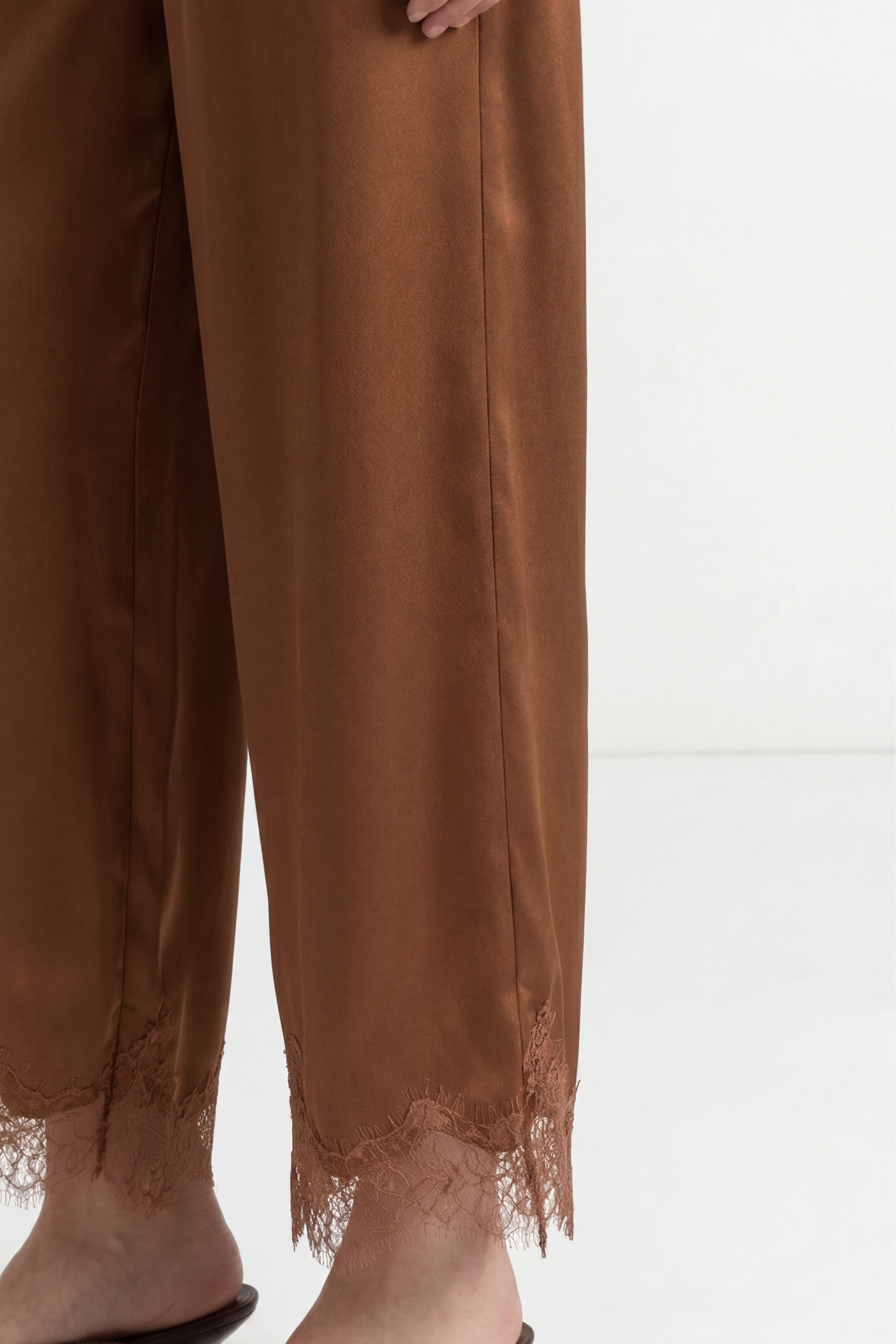 Culotte aus Satin mit Spitze-Rich & Royal