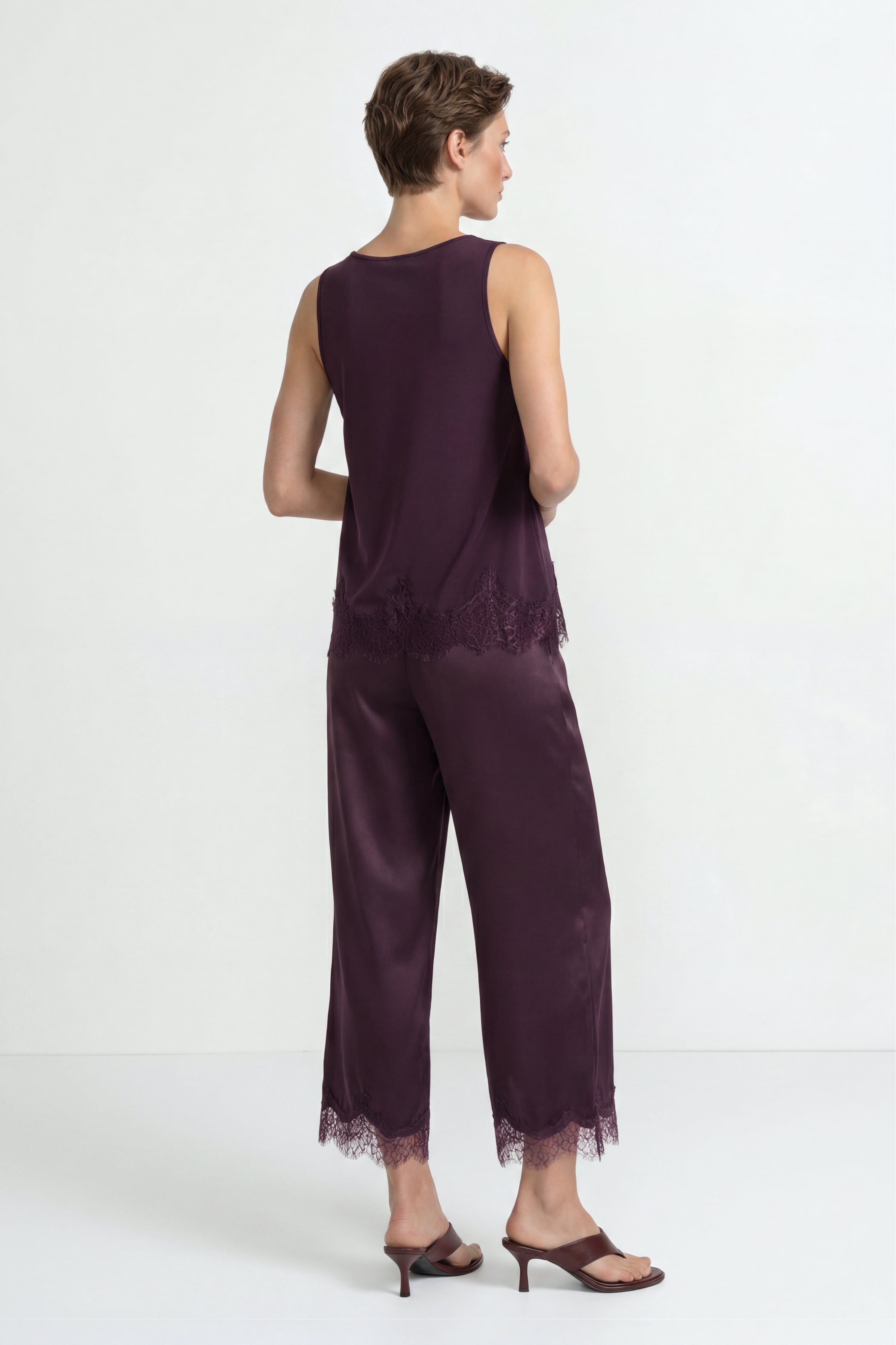 Culotte aus Satin mit Spitze-Rich & Royal