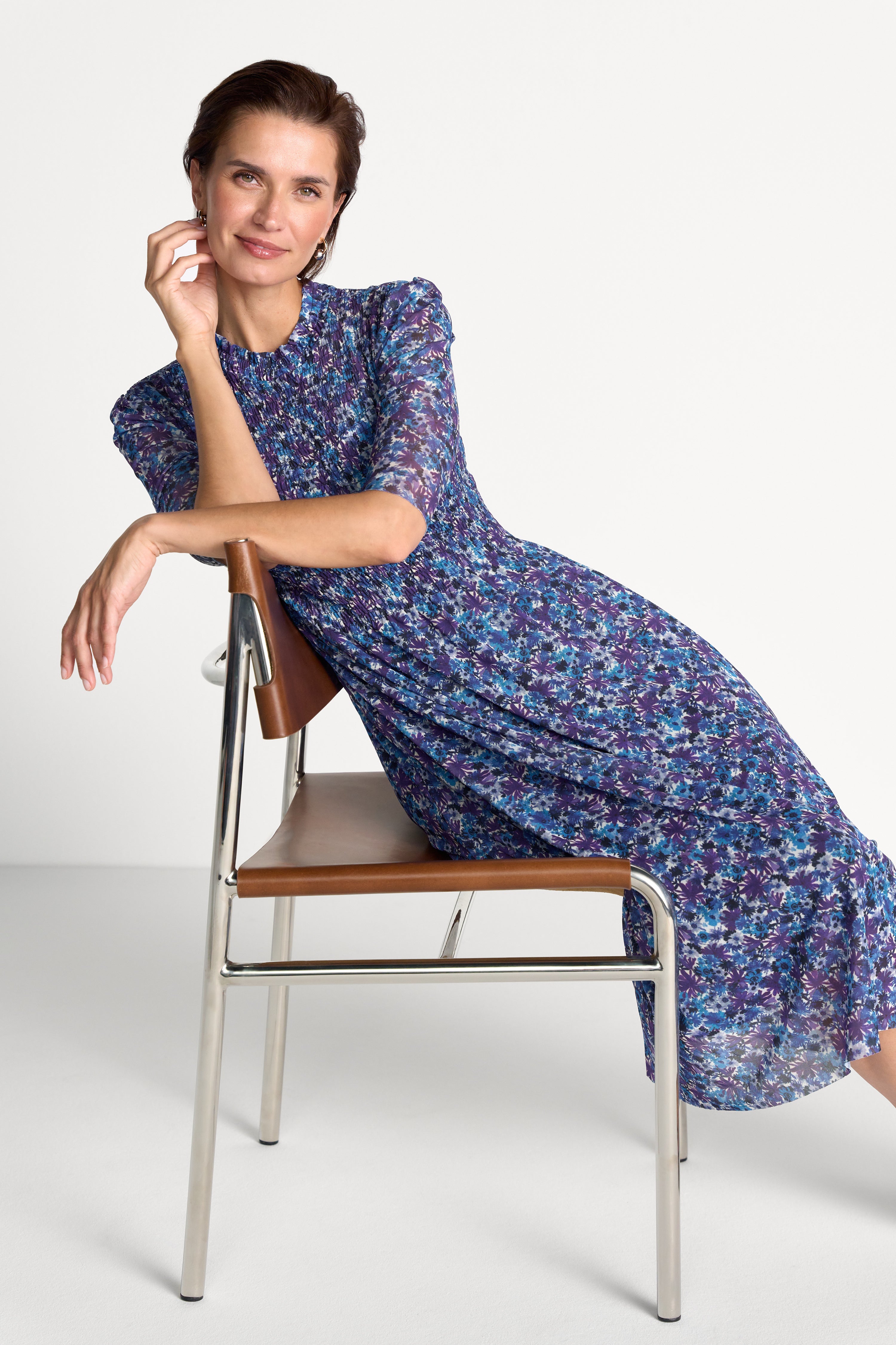 Florales Meshkleid-Rich & Royal