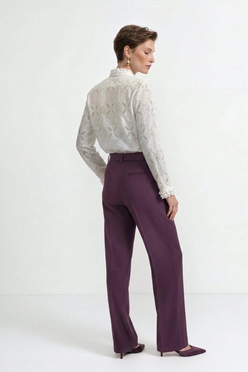 Weiße Bluse mit Volant-Rich & Royal