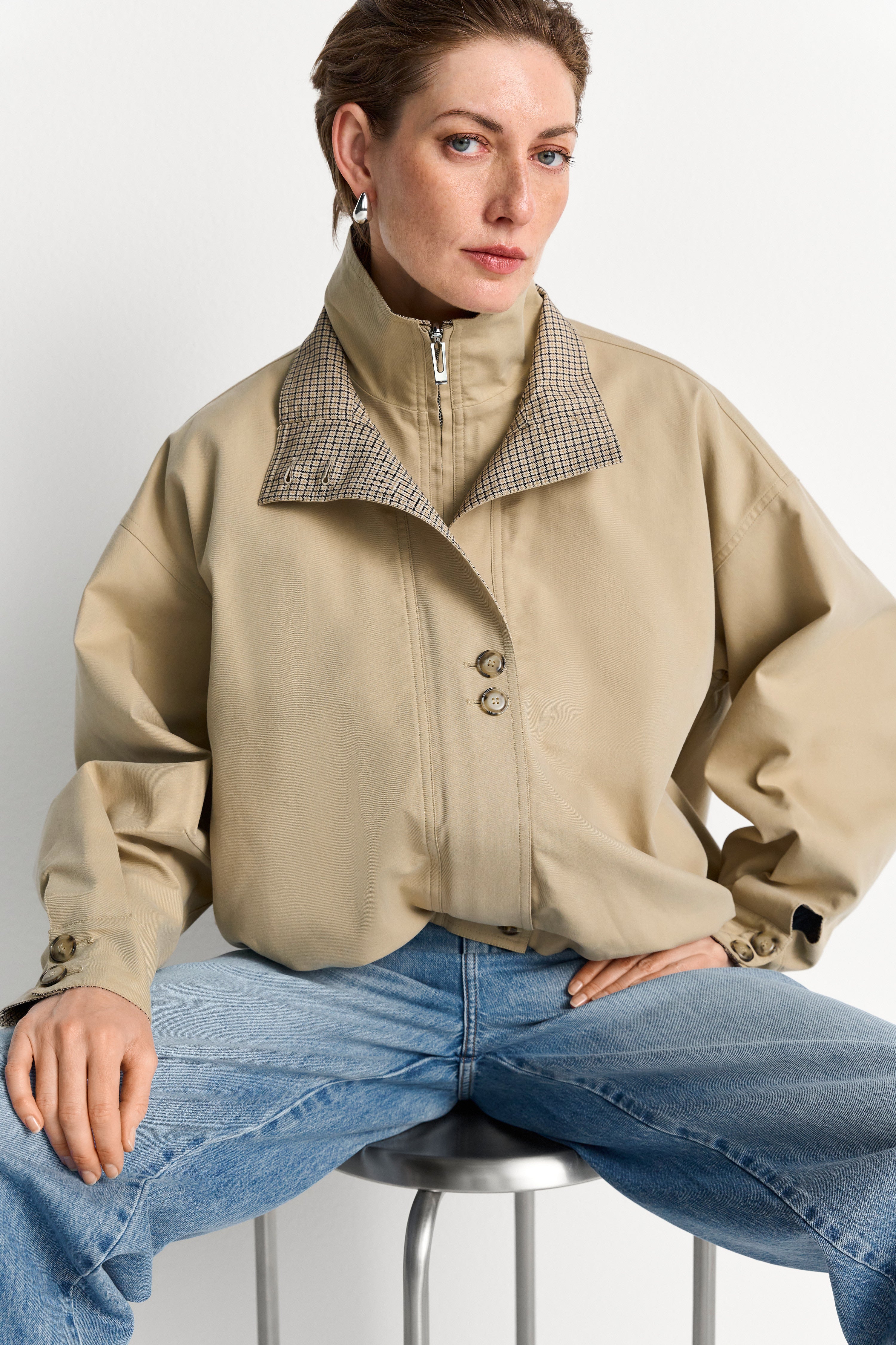 Wende-Blouson mit Stehkragen