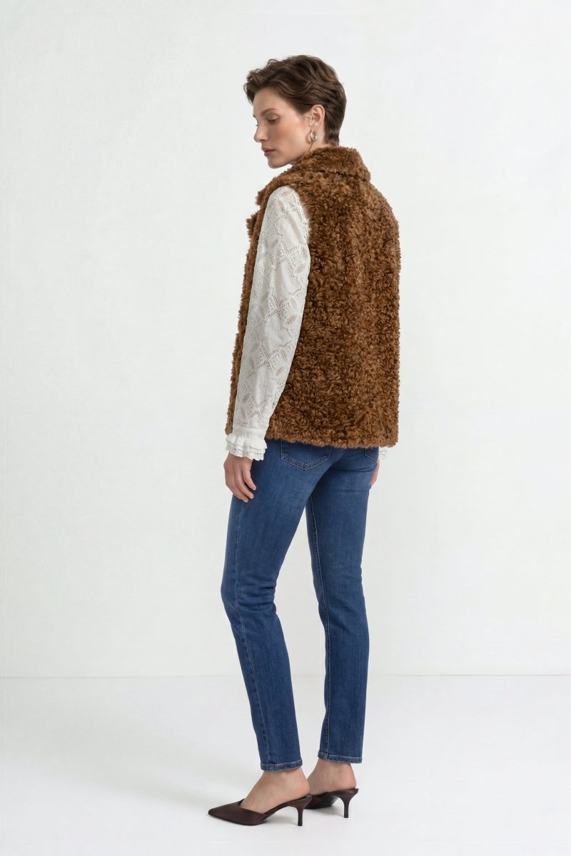Weste in Shearling-Optik-Rich & Royal