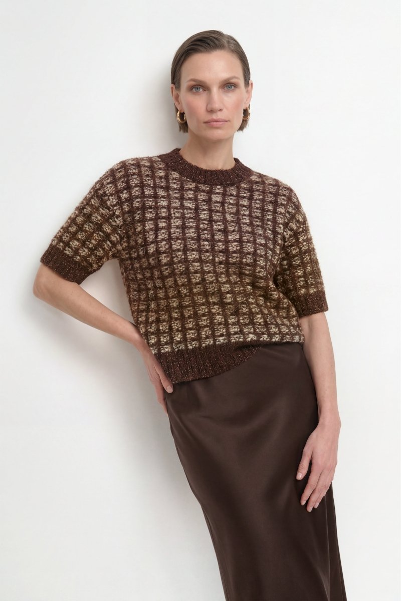Strickpullover mit Gitterstruktur-Rich & Royal