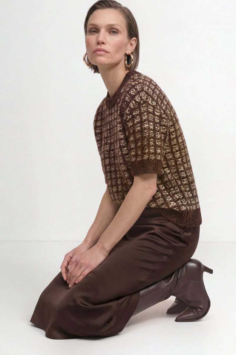 Strickpullover mit Gitterstruktur-Rich & Royal