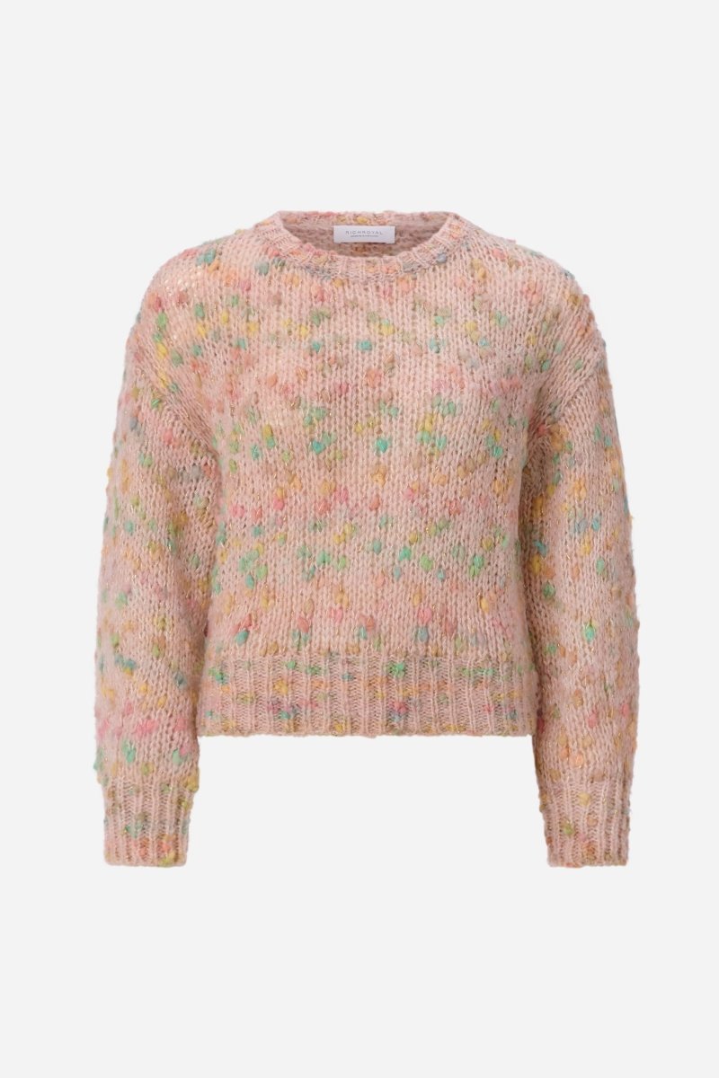 Grobstrickpullover mit Effektgarn-Rich & Royal