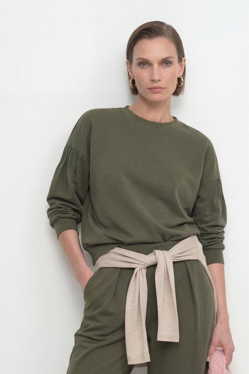 Sweatshirt mit Puffärmeln-Rich & Royal