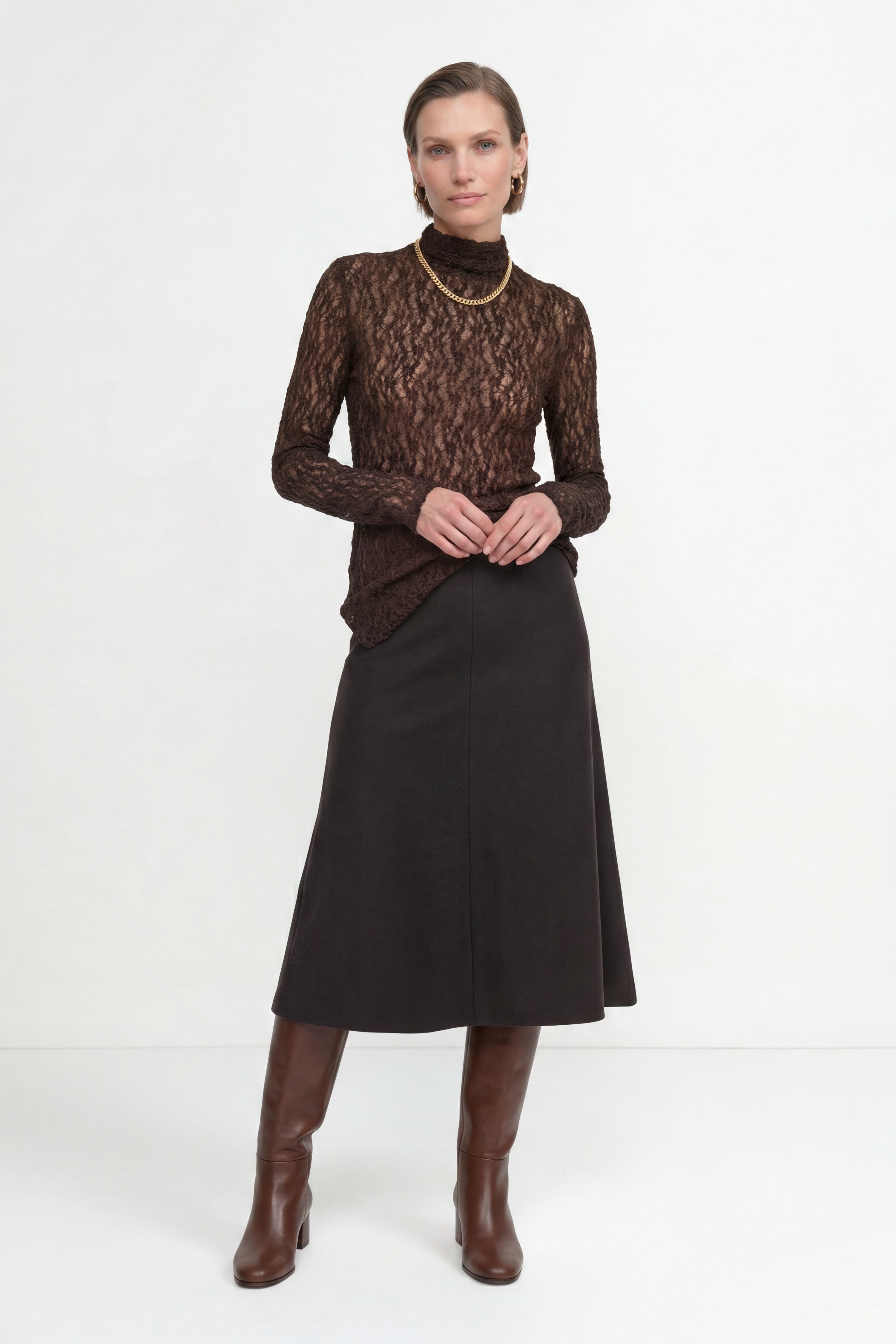 Longsleeve mit Spitzenmuster-Rich & Royal