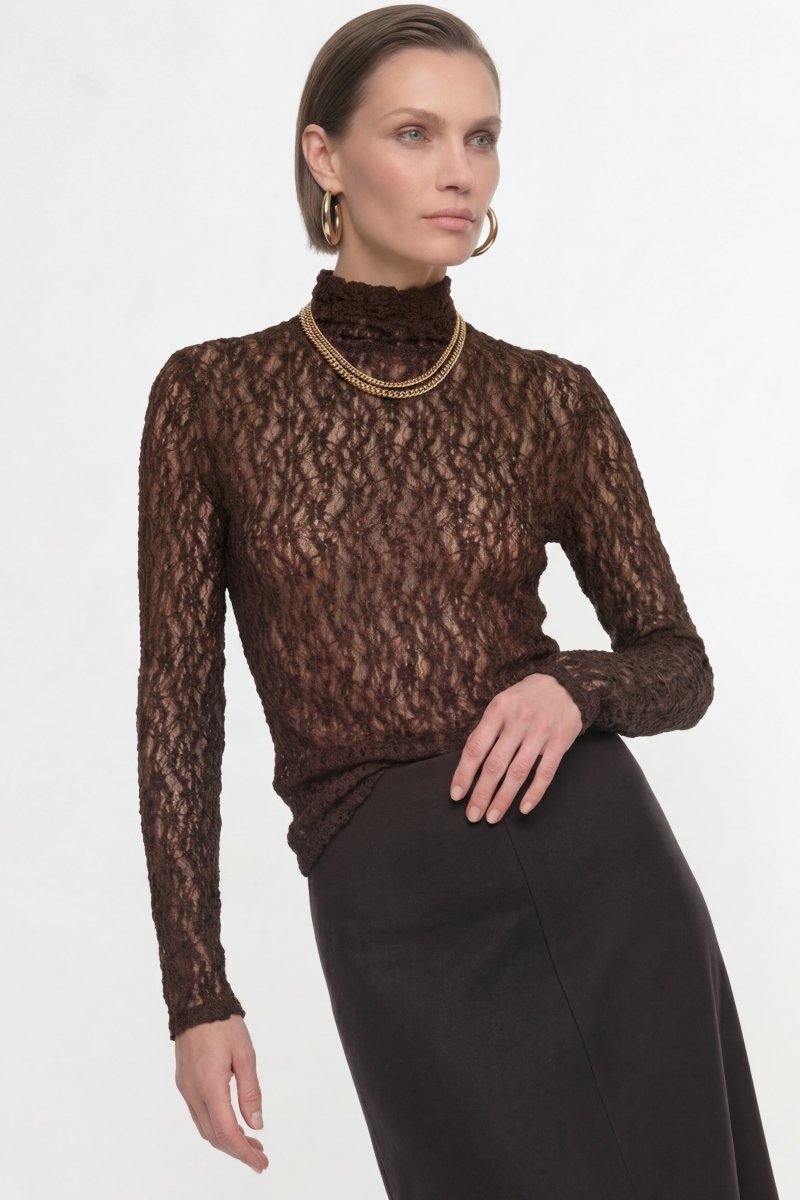 Longsleeve mit Spitzenmuster-Rich & Royal