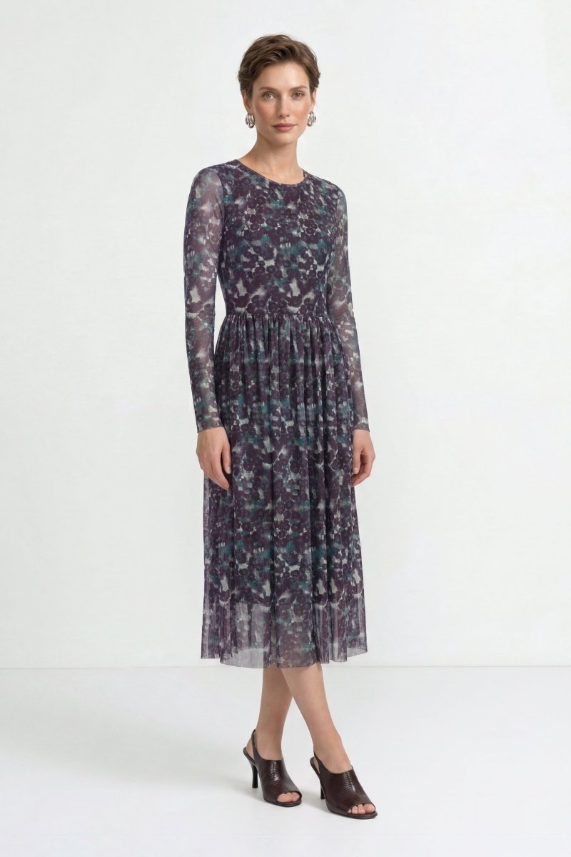 Midikleid mit Blumenprint-Rich & Royal
