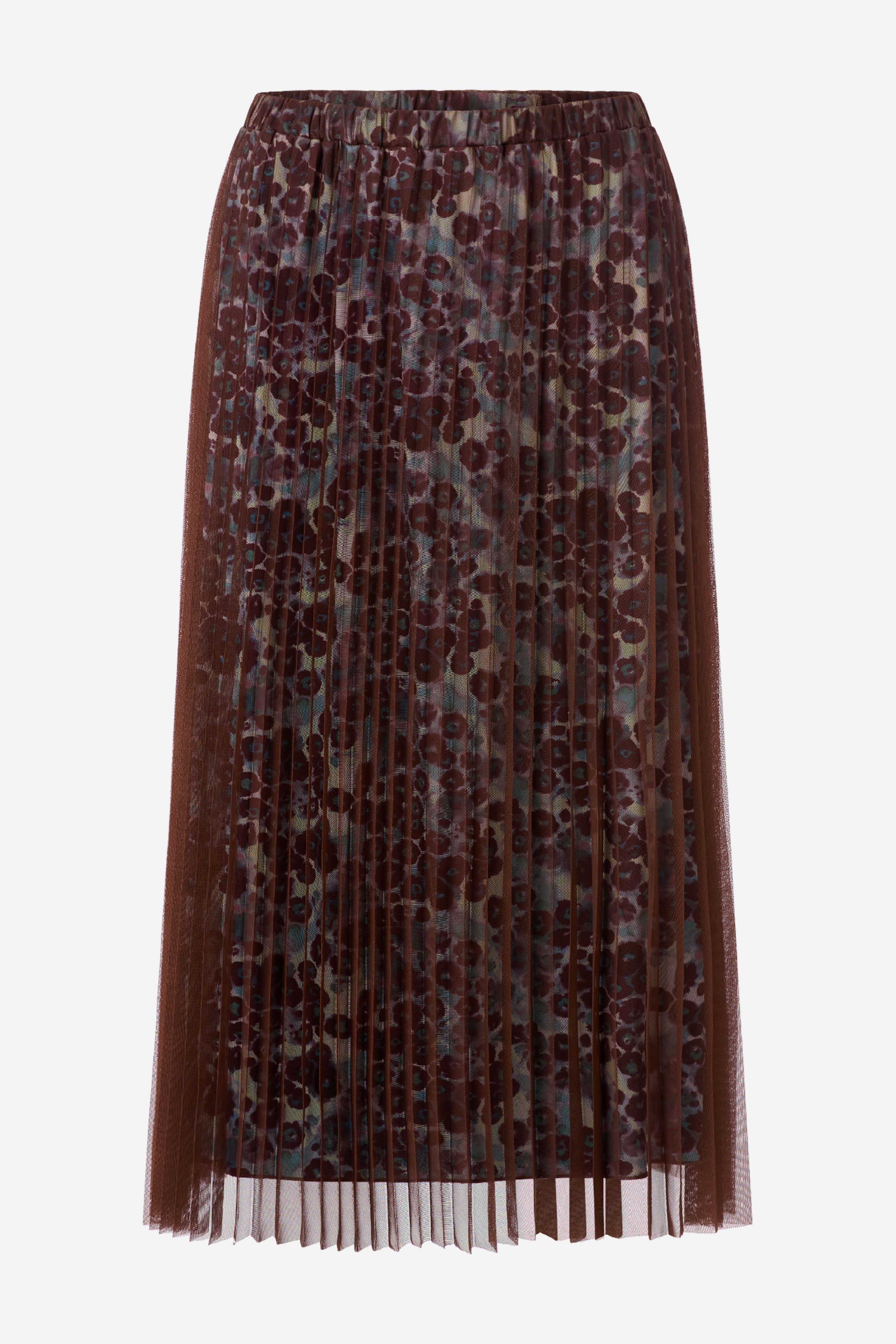 Plisseerock mit Tüll-Overlay Midi-Rich & Royal