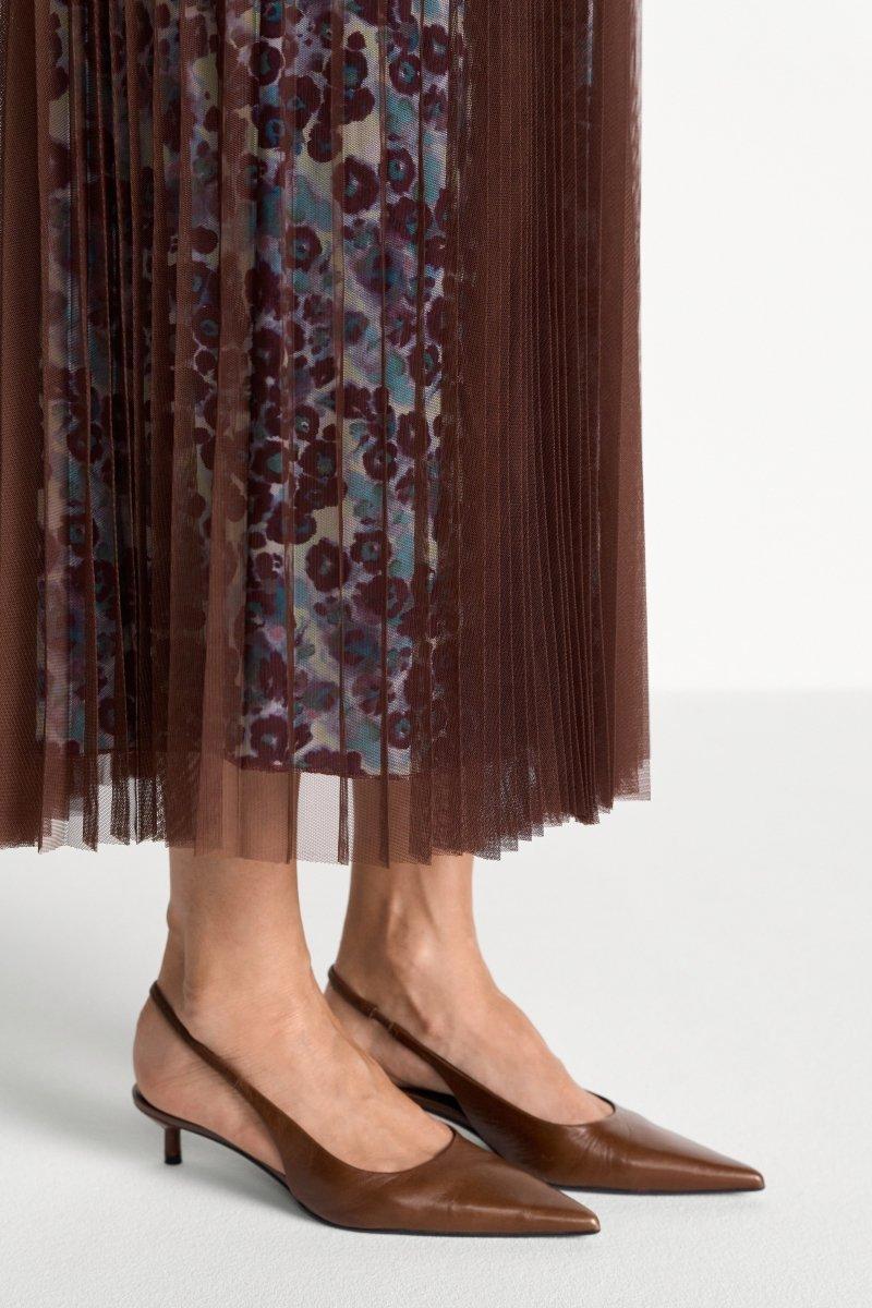 Plisseerock mit Tüll-Overlay Midi-Rich & Royal