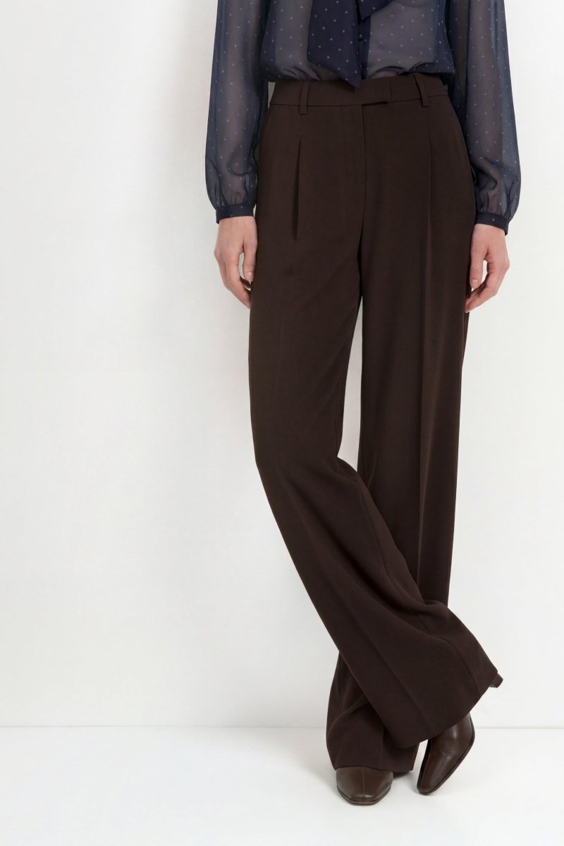 Wide-Leg Bundfaltenhose-Rich & Royal