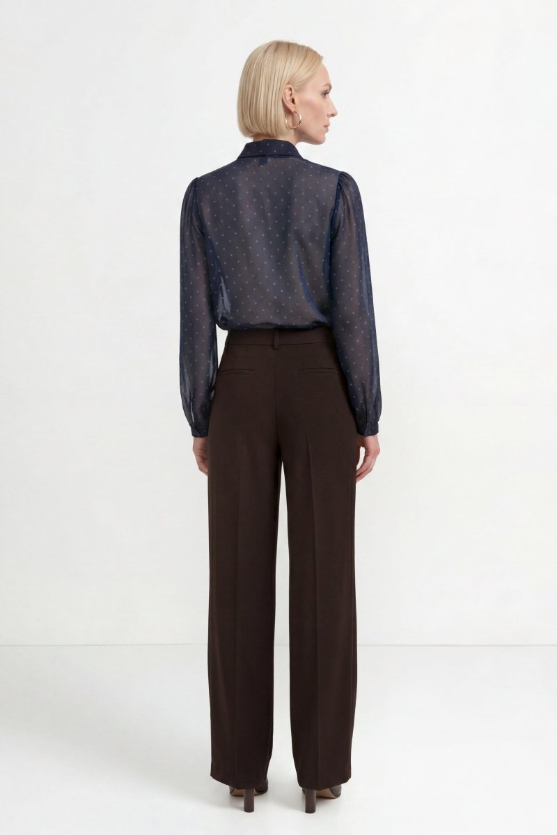 Wide-Leg Bundfaltenhose-Rich & Royal