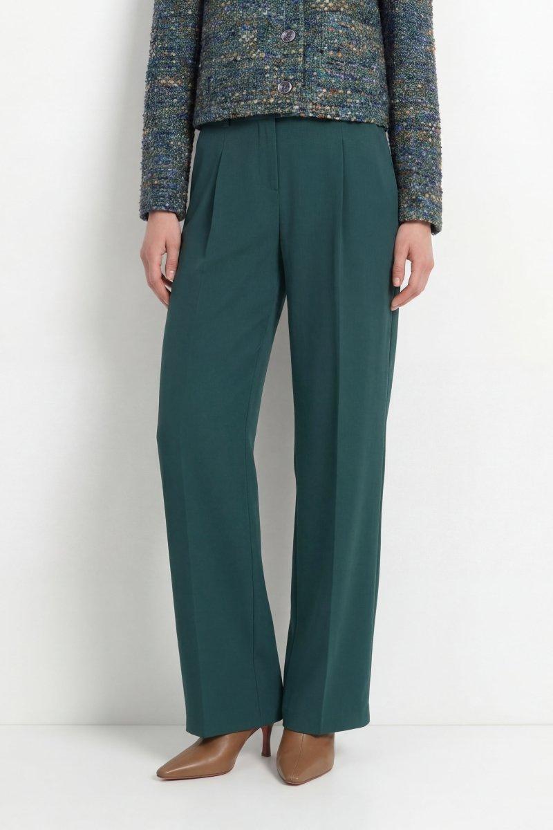 Wide-Leg Bundfaltenhose-Rich & Royal