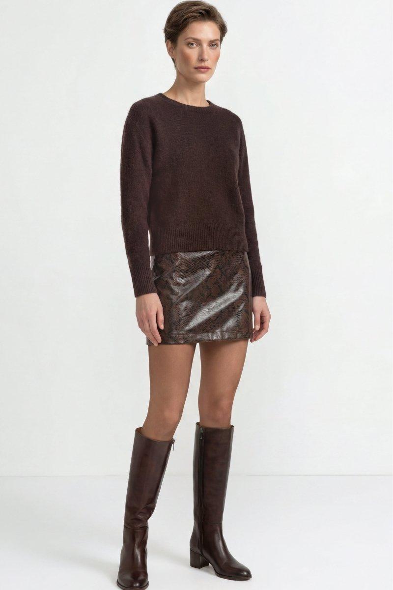 Cropped Pullover mit U-Boot-Ausschnitt-Rich & Royal