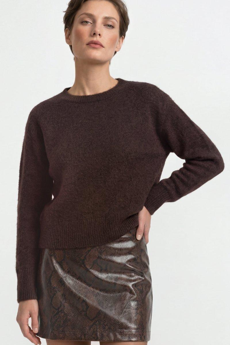 Cropped Pullover mit U-Boot-Ausschnitt-Rich & Royal