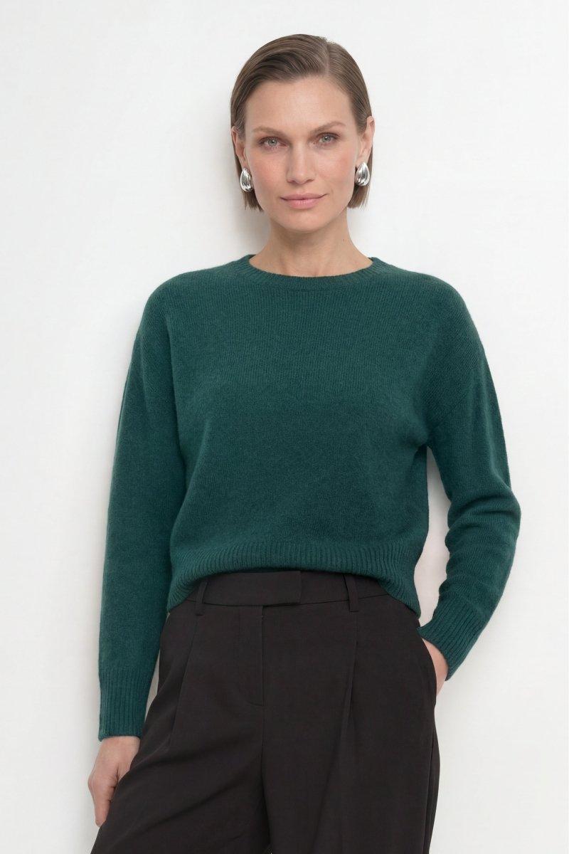 Cropped Pullover mit U-Boot-Ausschnitt-Rich & Royal