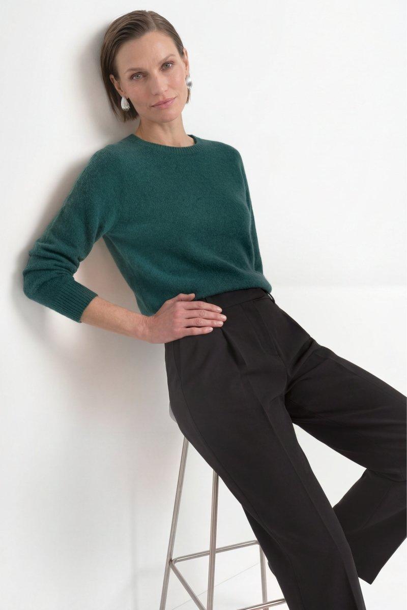 Cropped Pullover mit U-Boot-Ausschnitt-Rich & Royal