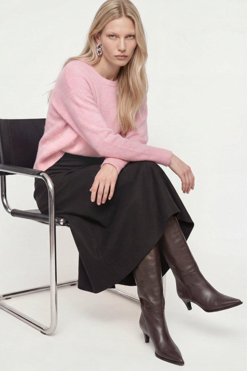 Cropped Pullover mit U-Boot-Ausschnitt-Rich & Royal