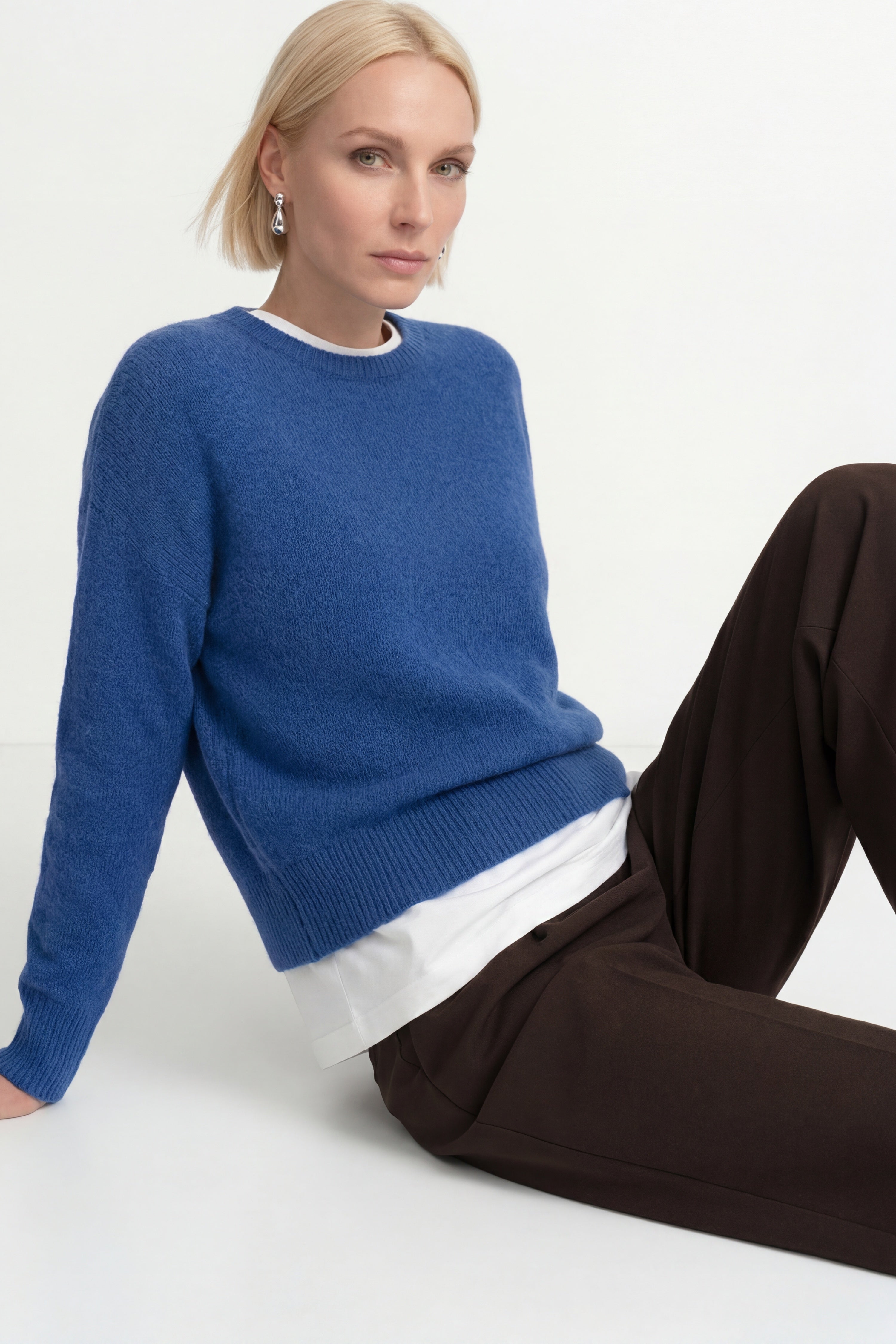 Cropped Pullover mit U-Boot-Ausschnitt-Rich & Royal