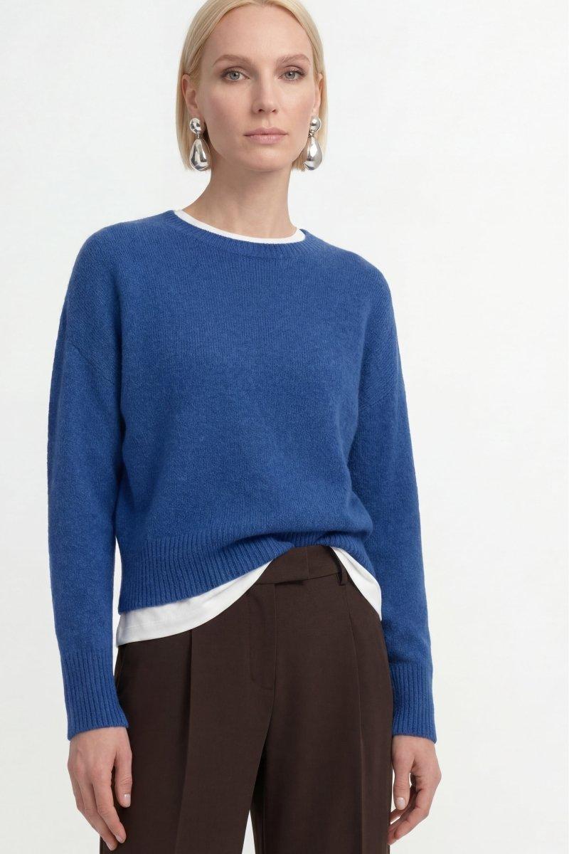 Cropped Pullover mit U-Boot-Ausschnitt-Rich & Royal