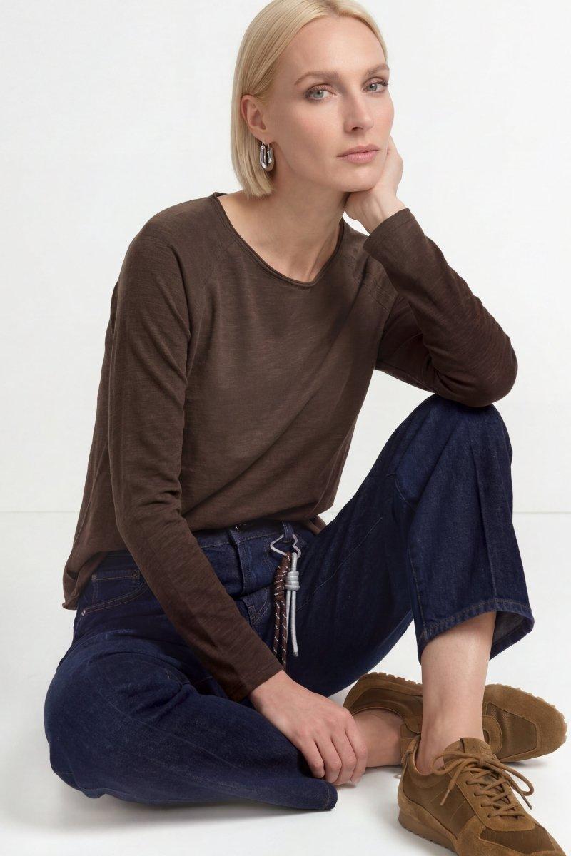 Baumwoll-Longsleeve mit Raglanärmeln-Rich & Royal
