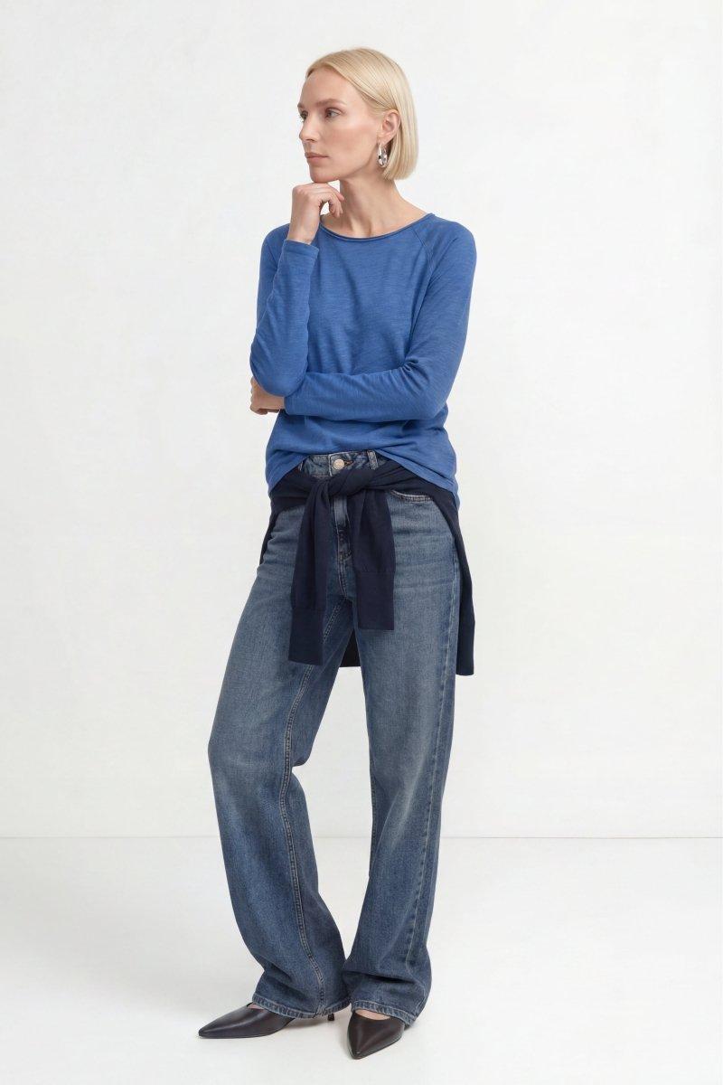 Baumwoll-Longsleeve mit Raglanärmeln-Rich & Royal