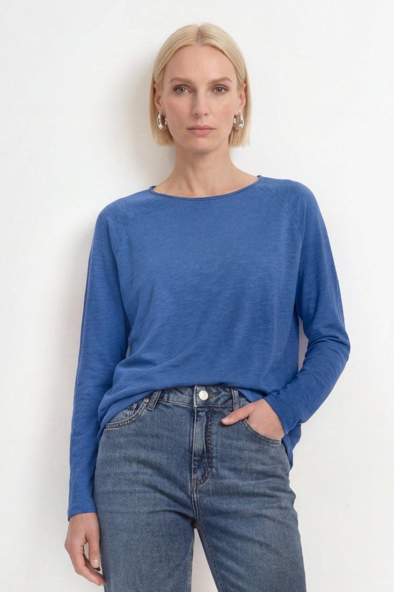 Baumwoll-Longsleeve mit Raglanärmeln-Rich & Royal