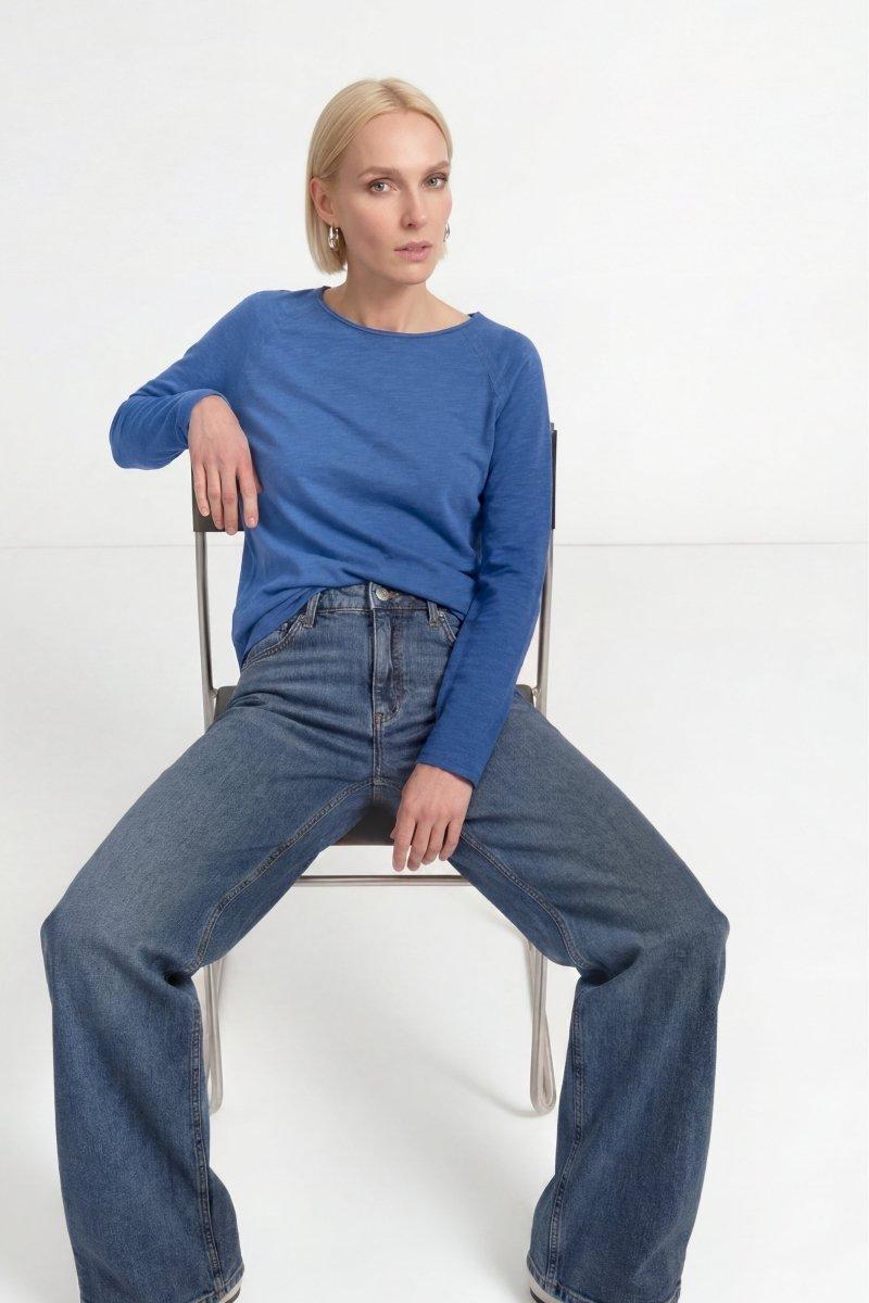 Baumwoll-Longsleeve mit Raglanärmeln-Rich & Royal