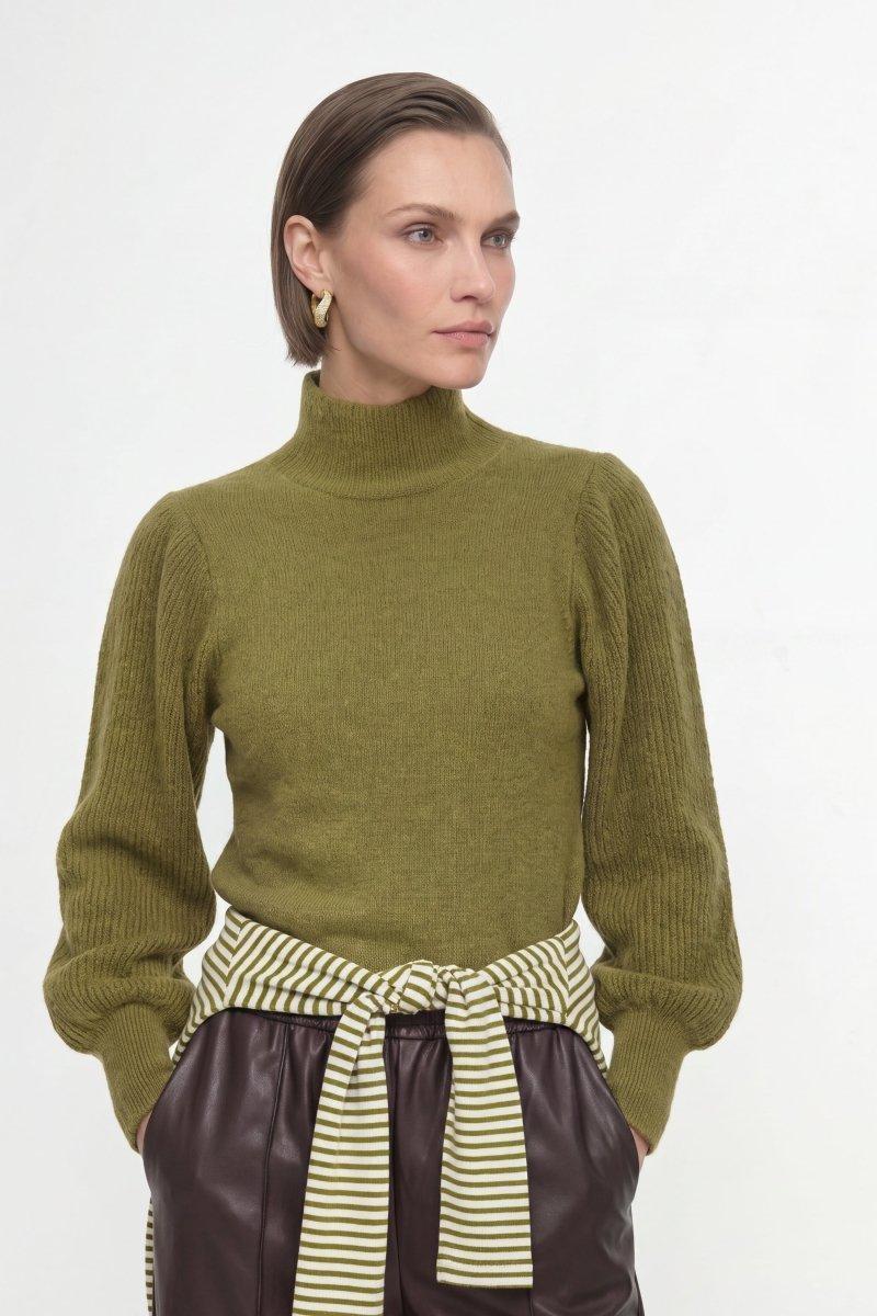 Strickpullover mit Puffärmeln-Rich & Royal