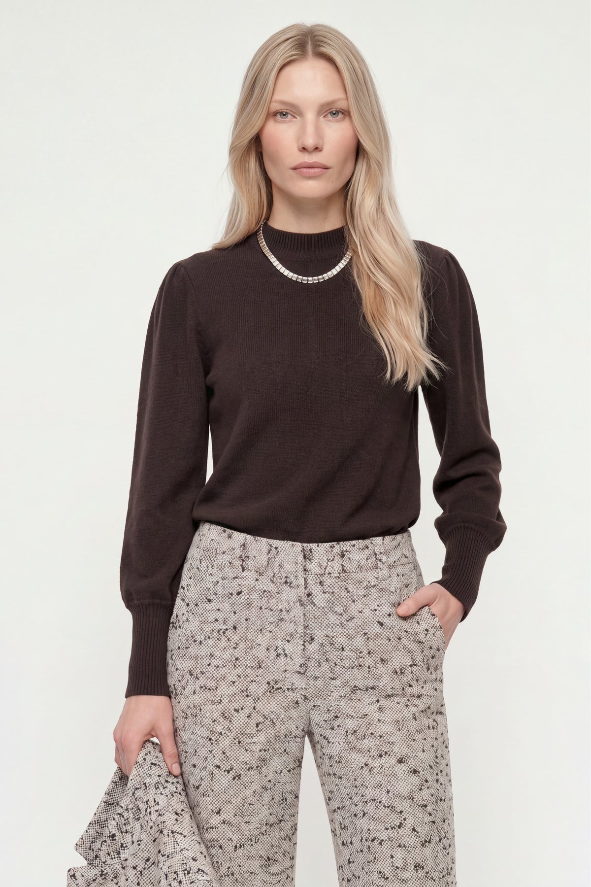 Kaschmirpullover mit Puffärmeln-Rich & Royal
