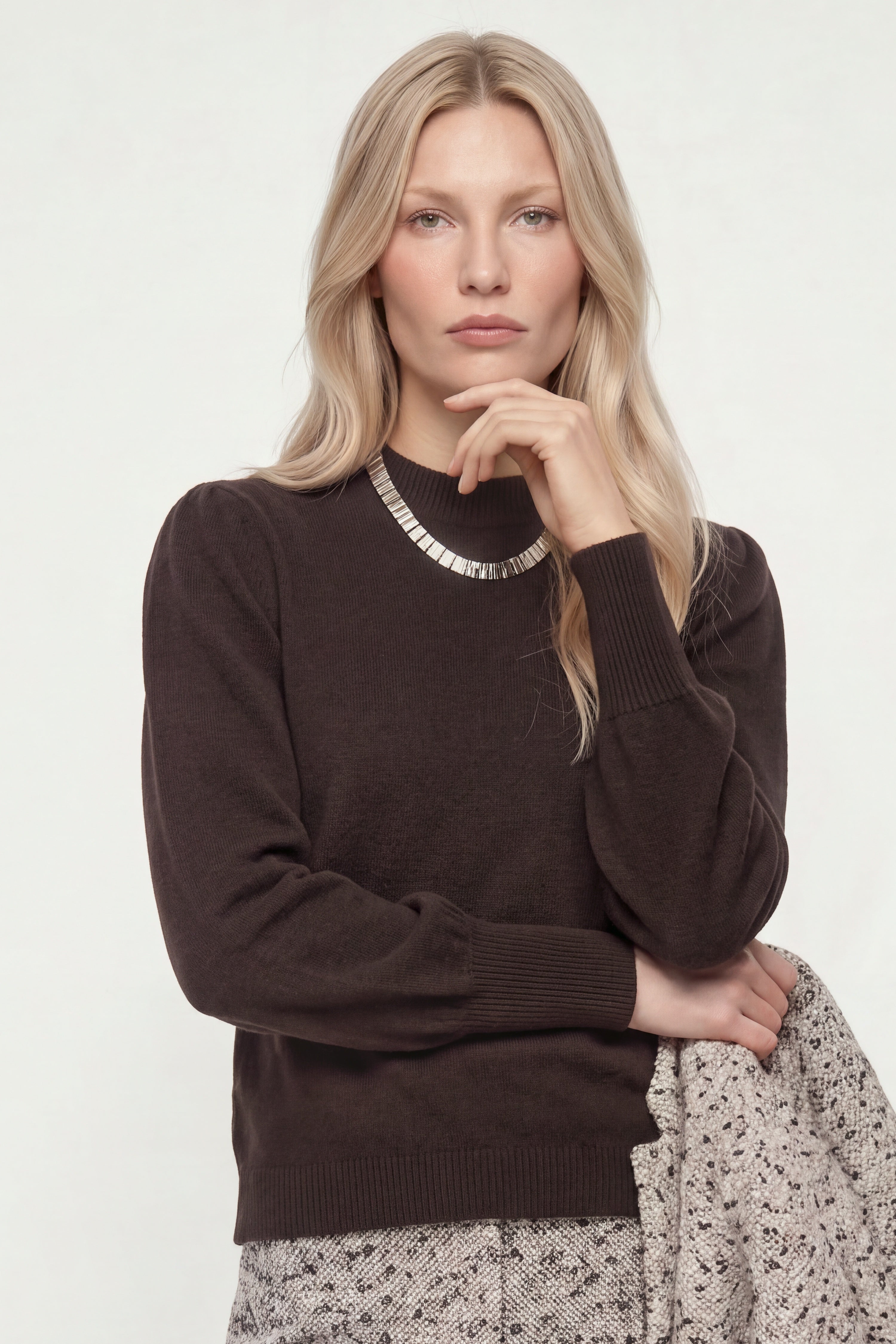 Kaschmirpullover mit Puffärmeln-Rich & Royal