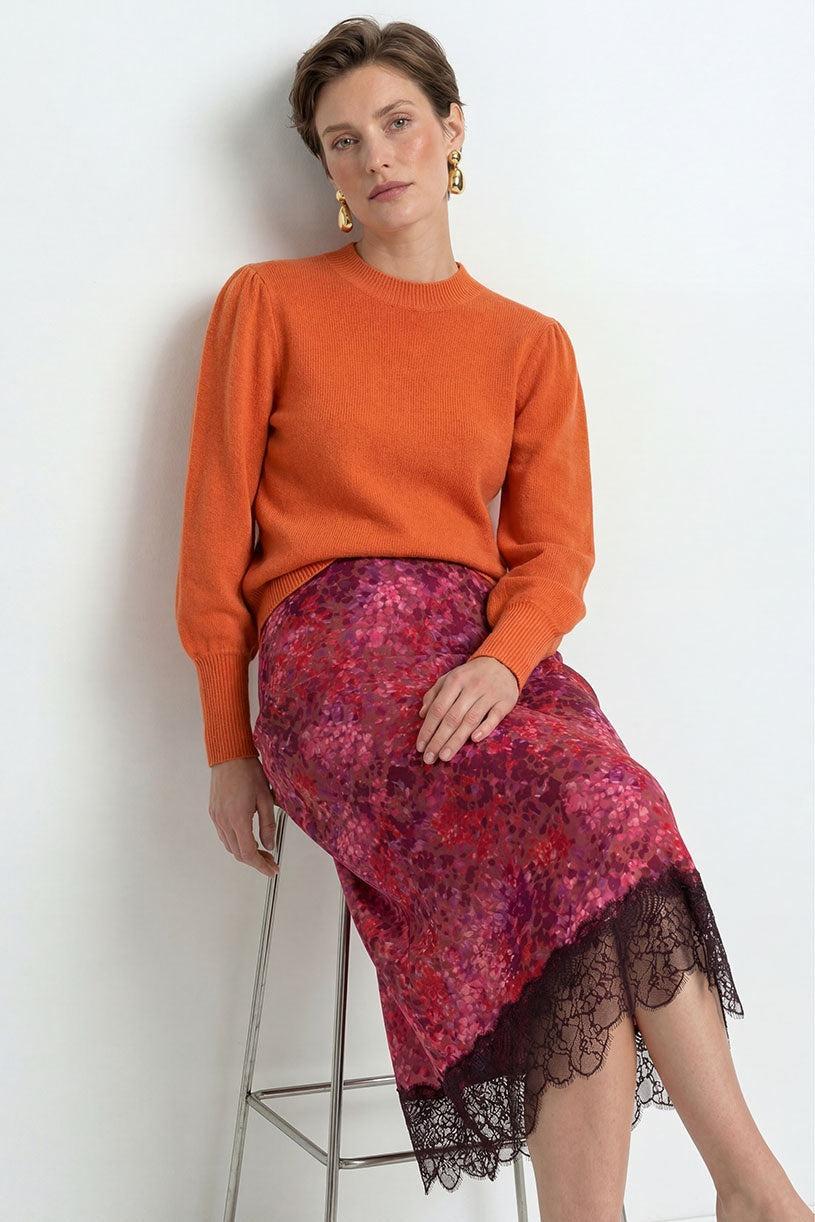 Kaschmirpullover mit Puffärmeln-Rich & Royal